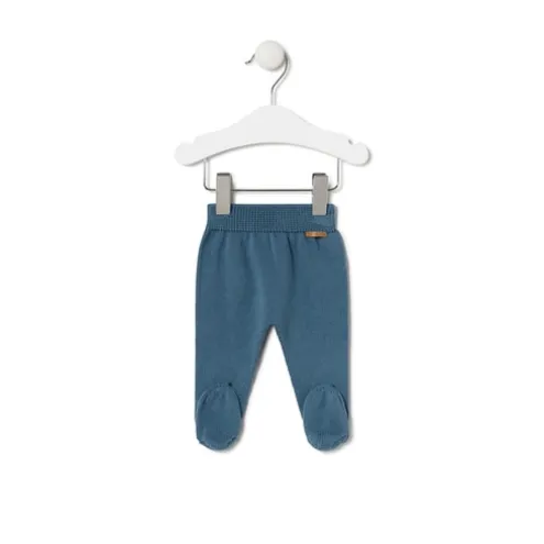 Conjunto de malha de bebé Tricot às riscas azul