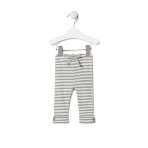 Conjunto de menina liso e às riscas Grey cinzento