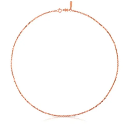 Corrente média banhada a ouro rosa de 18 K sobre prata, 50 cm, TOUS Hand