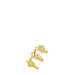 Earcuff espiral banhado a ouro de 18 K sobre prata TOUS Grain