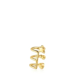 Earcuff espiral banhado a ouro de 18 K sobre prata TOUS Grain