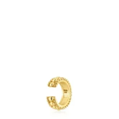 Earcuff triplo banhado a ouro de 18 K sobre prata Gloss