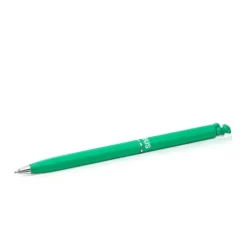 Esferográfica cromada na cor verde com urso Bold Bear