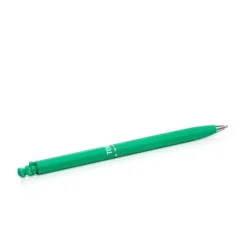 Esferográfica cromada na cor verde com urso Bold Bear