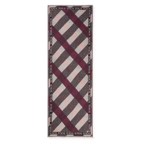 Foulard Kaos Mini Stripes em jacquard rosa