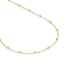 Gargantilha banhada a ouro de 18 K sobre prata com bolas intercaladas TOUS Basics