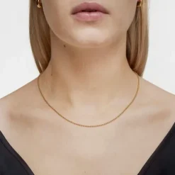 Gargantilha banhada a ouro de 18 K sobre prata com bolas 45 cm TOUS Basics