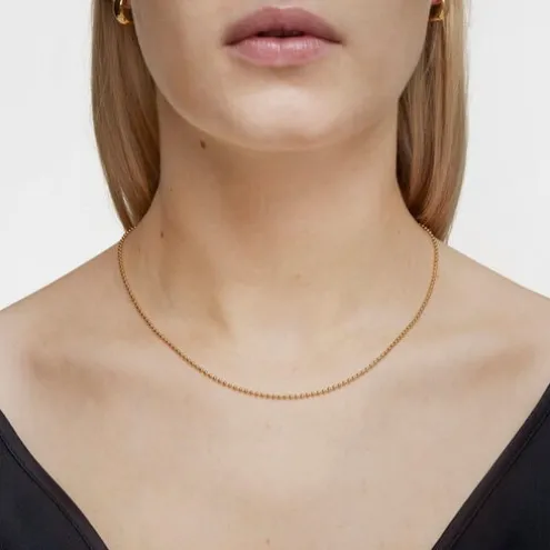 Gargantilha banhada a ouro de 18 K sobre prata com bolas 45 cm TOUS Basics