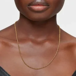 Gargantilha banhada a ouro de 18 K sobre prata e argolas 45 cm TOUS Chain