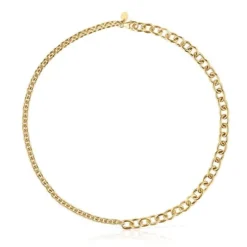 Gargantilha banhada a ouro de 18 K sobre prata, corrente 43 cm, TOUS Calin