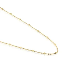 Gargantilha banhada a ouro de 18 K sobre prata com bolas intercaladas 60 cm TOUS Basics