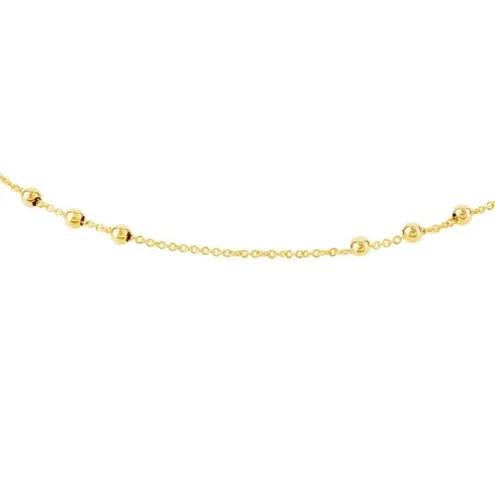 Gargantilha em ouro com 8 grupos de bolas intercaladas, 45 cm, TOUS Chain