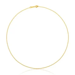 Gargantilha em ouro de bolas de 1,2 mm, 45 cm, TOUS Chain