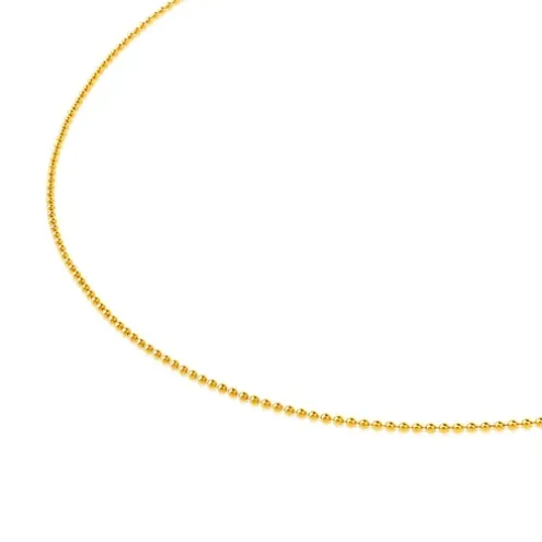 Gargantilha em ouro de bolas de 1,2 mm, 45 cm, TOUS Chain