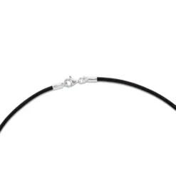 Gargantilha em pele preta e fecho em prata TOUS Chokers