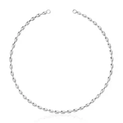 Gargantilha em prata com motivos de bola 42 cm Hold Oval