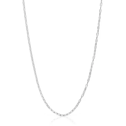 Gargantilha em prata com argolas ovais 50 cm TOUS Basics