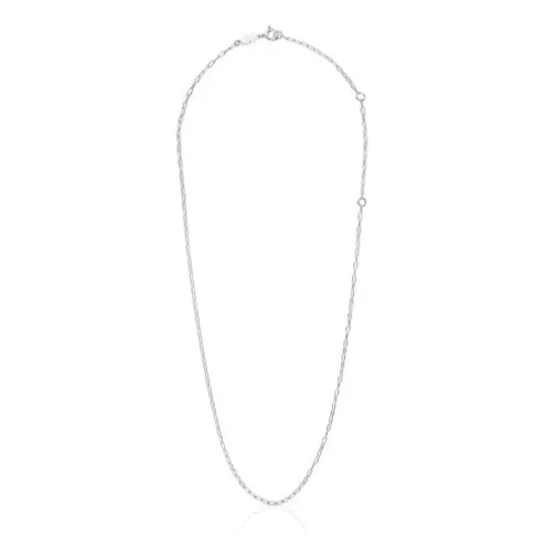 Gargantilha em prata com argolas ovais 50 cm TOUS Basics