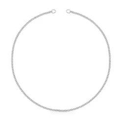 Gargantilha Hold em Prata de argola pequena, 42 cm.