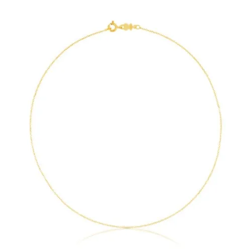 Gargantilha TOUS Chain em Ouro com argolas pequenas, 40 cm.