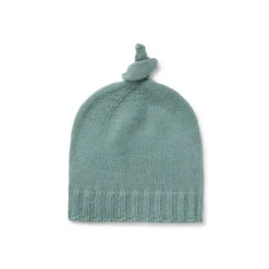 Gorro com nó de bebé Tricot verde