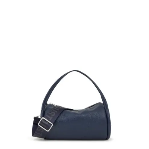 Mala Duffle pequena em pele azul-marinho TOUS Miranda