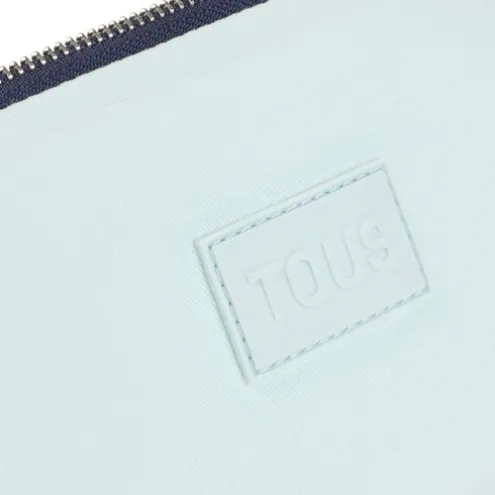 Mala Duffle pequena em pele azul-marinho TOUS Miranda