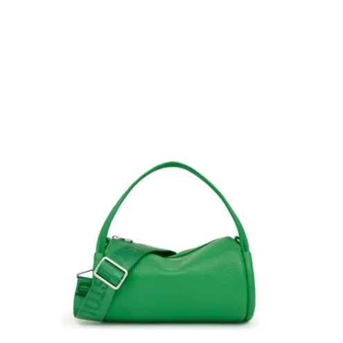 Mala Duffle pequena em pele verde TOUS Miranda