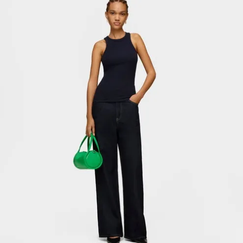 Mala Duffle pequena em pele verde TOUS Miranda