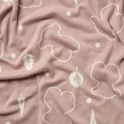 Manta de bebé reversível Nilo Ursos cor-de-rosa