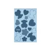 Manta de bebé reversível Nilo multimotivos azul