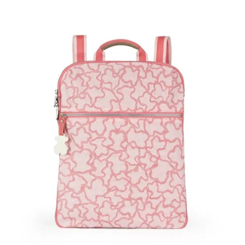 Mochila Kaos New Colores em Nylon na cor rosa