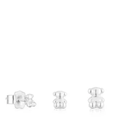 Pack de brincos em prata urso Bold Bear