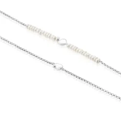 Pack de pulseiras coração e urso Mini Icons em prata e pérolas cultivadas