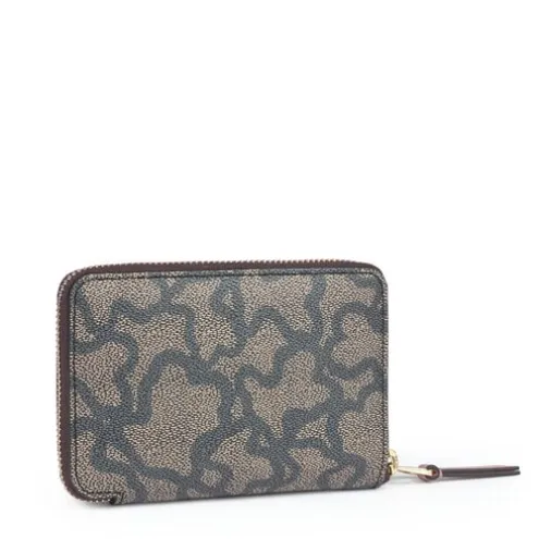 Pequena Carteira Kaos Icon Multi Preto - Rosa