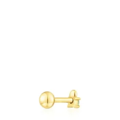 Piercing bola New Motif em aço IP dourado e peridoto