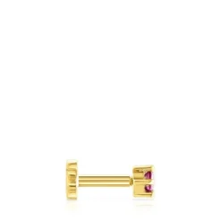 Piercing de orelha em ouro com rodolita Cool Joy