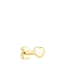 Piercing de orelha TOUS Basics com coração em ouro