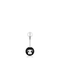 Piercing de umbigo em aço e ónix Icon Glass