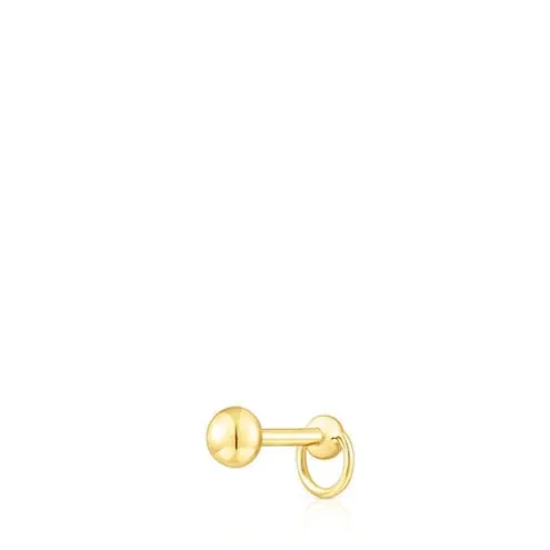Piercing Plump em aço IP dourado e labradorite