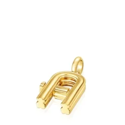 Pingente médio letra A banhado a ouro de 18 K sobre prata TOUS Alphabet