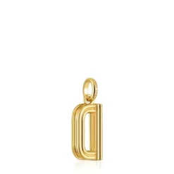 Pingente médio letra D banhado a ouro de 18 K sobre prata TOUS Alphabet