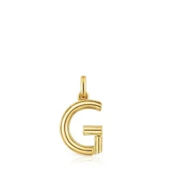 Pingente médio letra G banhado a ouro de 18 K sobre prata TOUS Alphabet