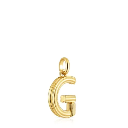 Pingente médio letra G banhado a ouro de 18 K sobre prata TOUS Alphabet