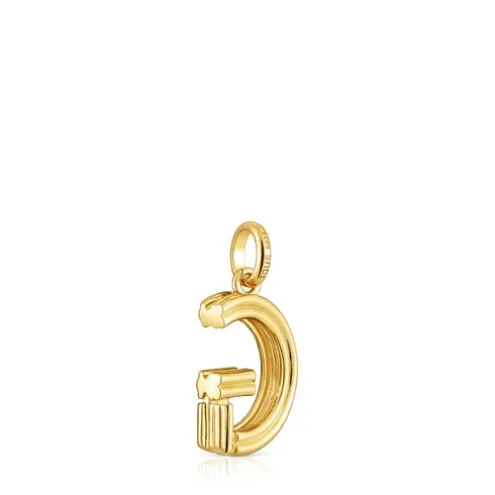 Pingente médio letra G banhado a ouro de 18 K sobre prata TOUS Alphabet