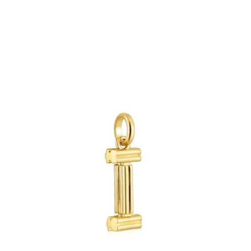 Pingente médio letra I banhado a ouro de 18 K sobre prata TOUS Alphabet