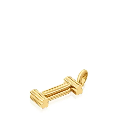 Pingente médio letra I banhado a ouro de 18 K sobre prata TOUS Alphabet