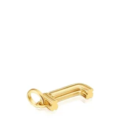 Pingente médio letra J banhado a ouro de 18 K sobre prata TOUS Alphabet