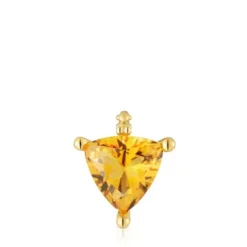 Pingente pequeno banhado a ouro de 18 K sobre prata e citrino criado em laboratório TOUS Color LGG