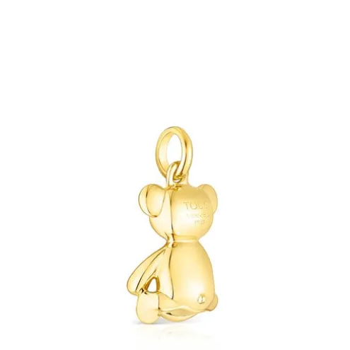 Pingente Teddy Bear em prata vermeil e pedras preciosas